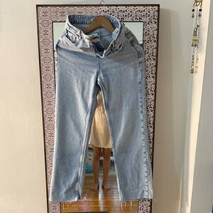 Zara Light Blue Straight Leg Jeans